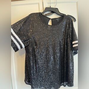 Torrid sequin jersey short sleeve shirt